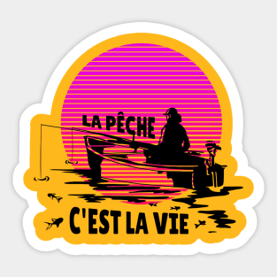 Fishing french mode transdparant Sticker